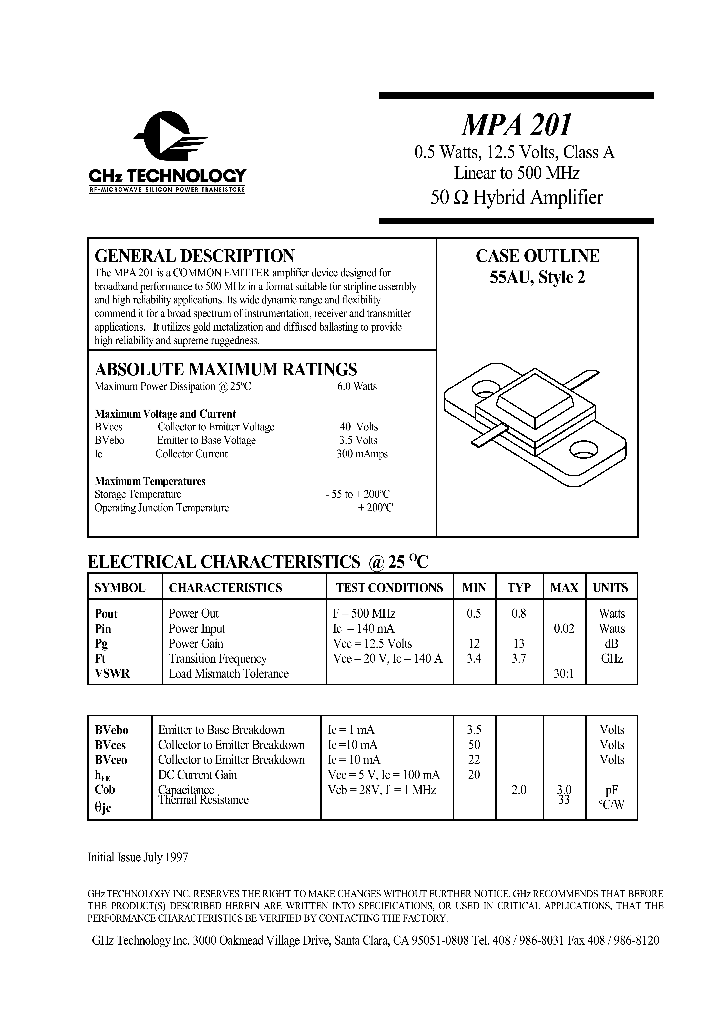 MPA201_1282520.PDF Datasheet