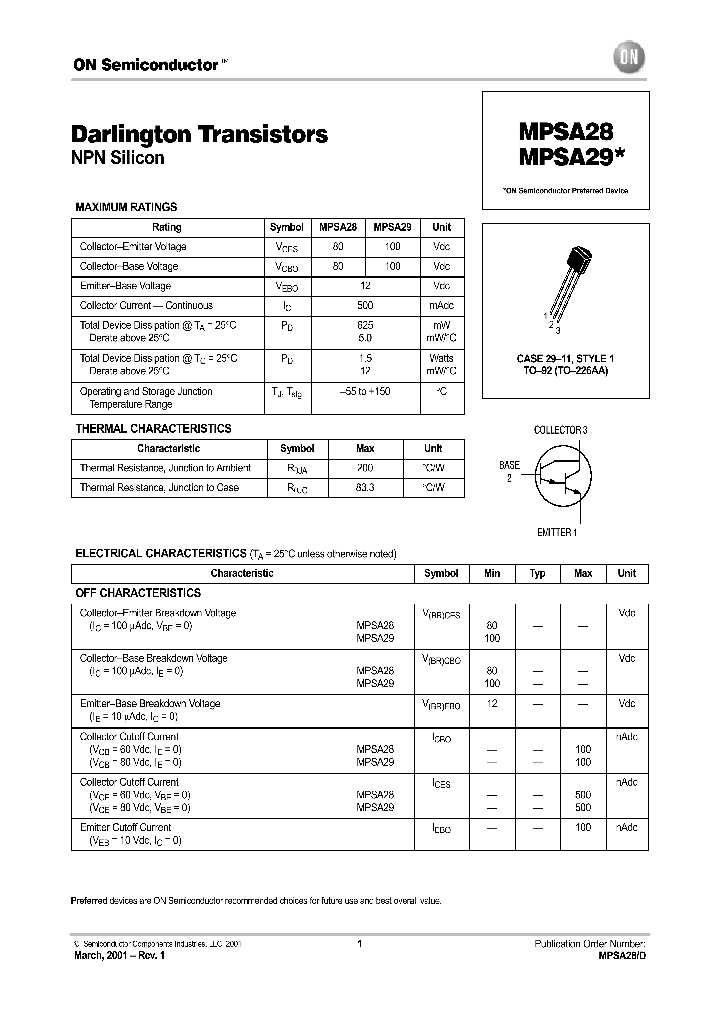 MPSA29_1118546.PDF Datasheet