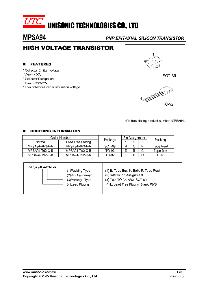 MPSA94_1282840.PDF Datasheet