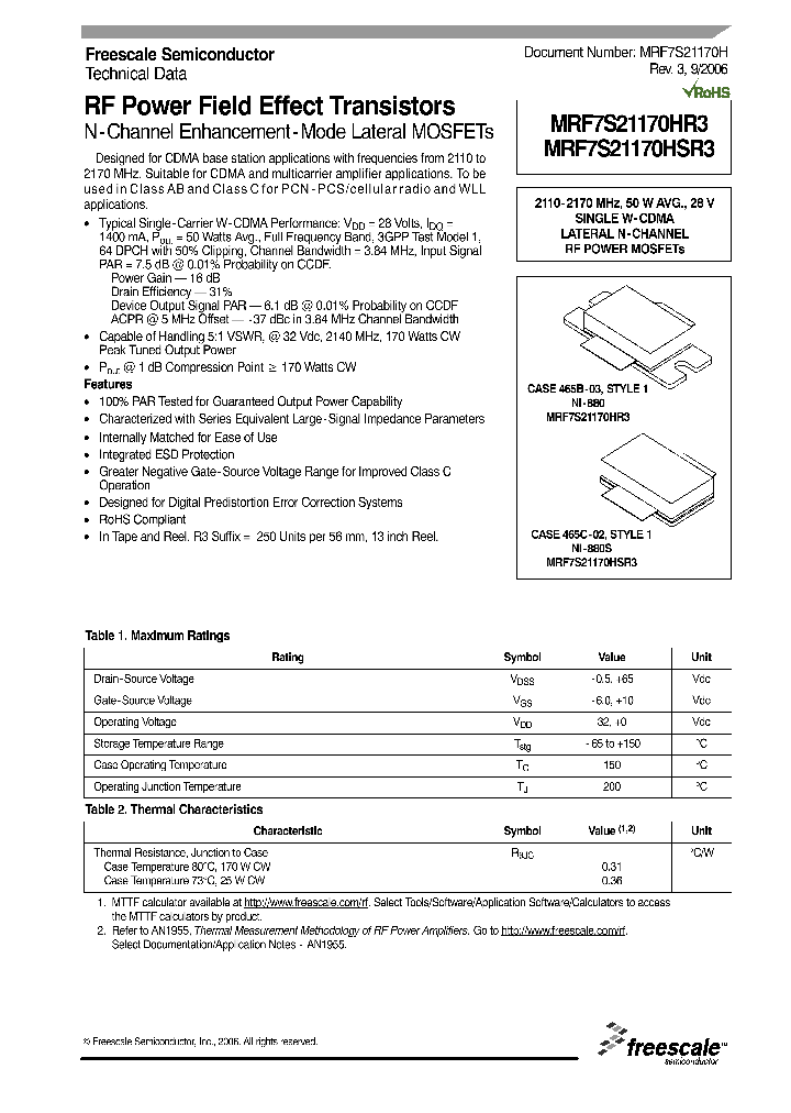 MRF7S21170HSR3_1283657.PDF Datasheet