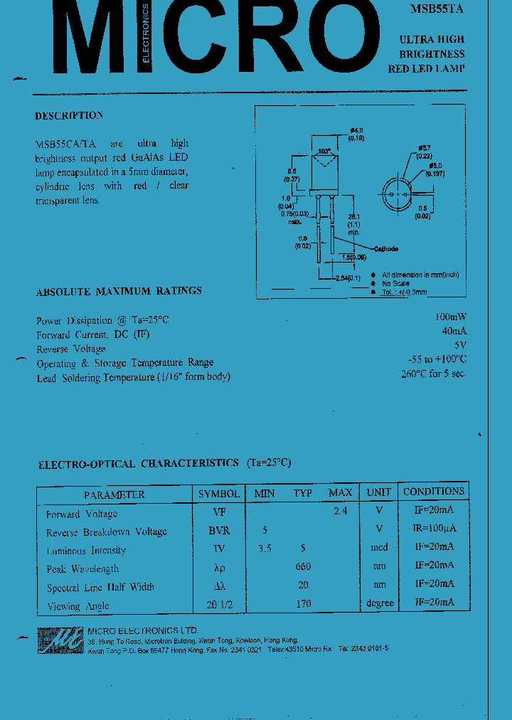 MSB55TA_1284111.PDF Datasheet