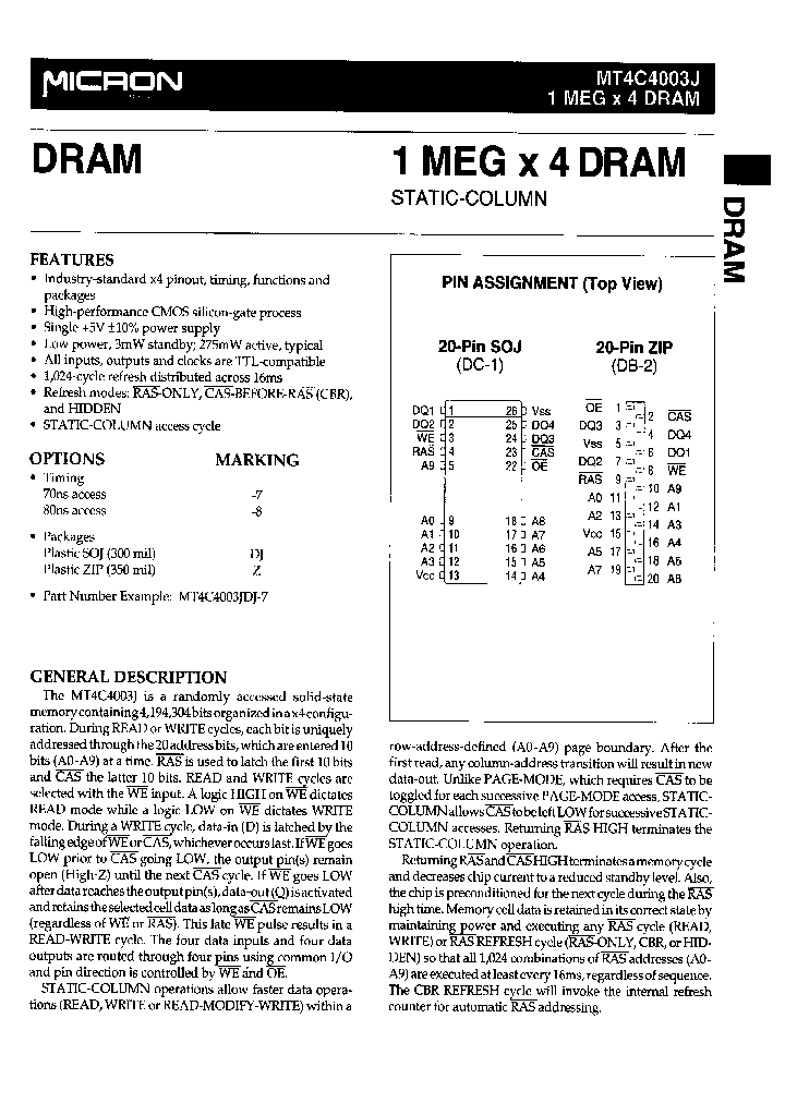 MT4C4003J_1285144.PDF Datasheet