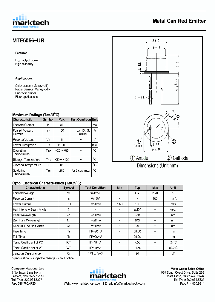 MTE5066UR_1285705.PDF Datasheet