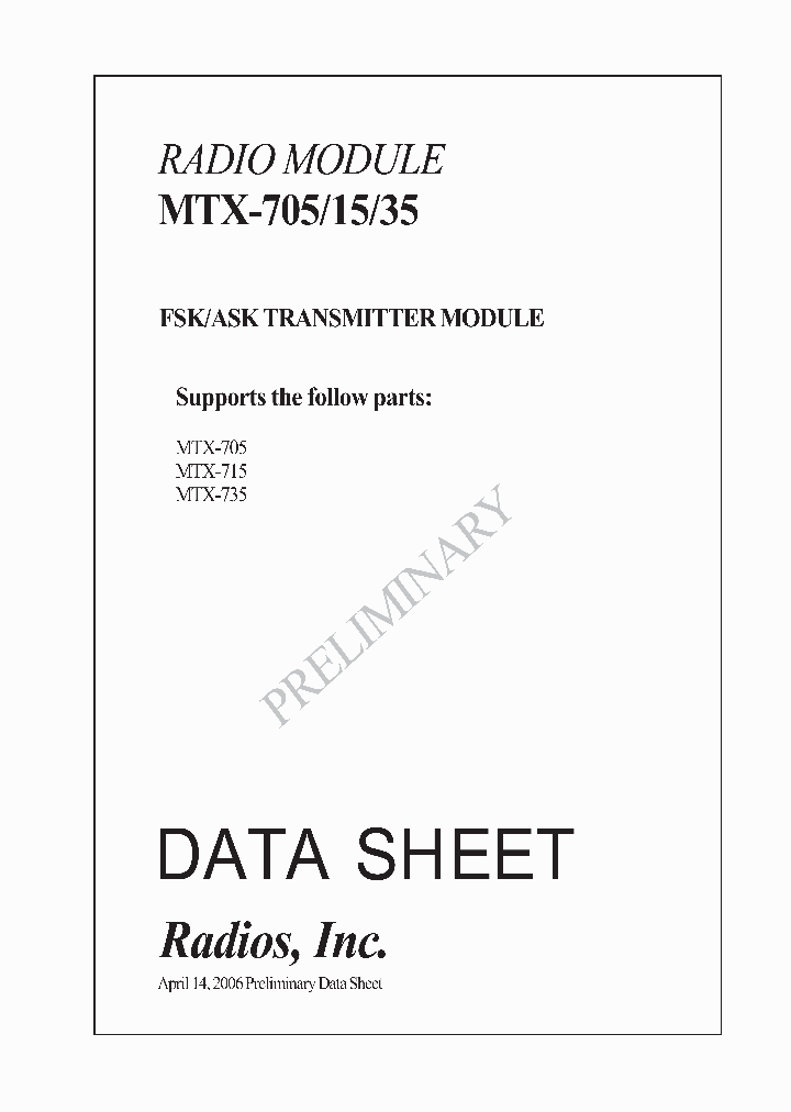 MTX-705_702456.PDF Datasheet