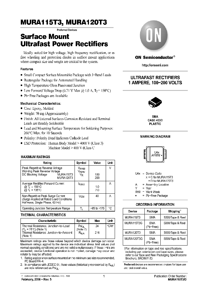 MURA115T3G_1094258.PDF Datasheet