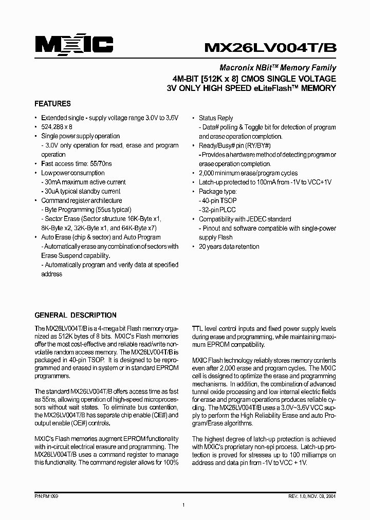 MX26LV004TTC-70G_1286624.PDF Datasheet