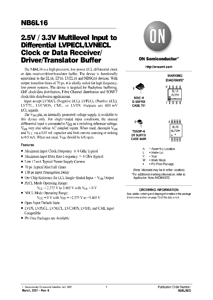 NB6L1607_1287377.PDF Datasheet