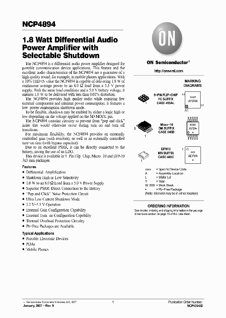 NCP4894FCT1G_1109317.PDF Datasheet