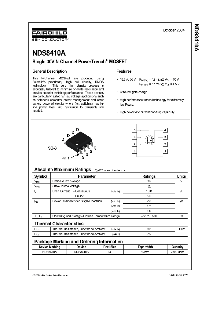 NDS8410A04_1133416.PDF Datasheet