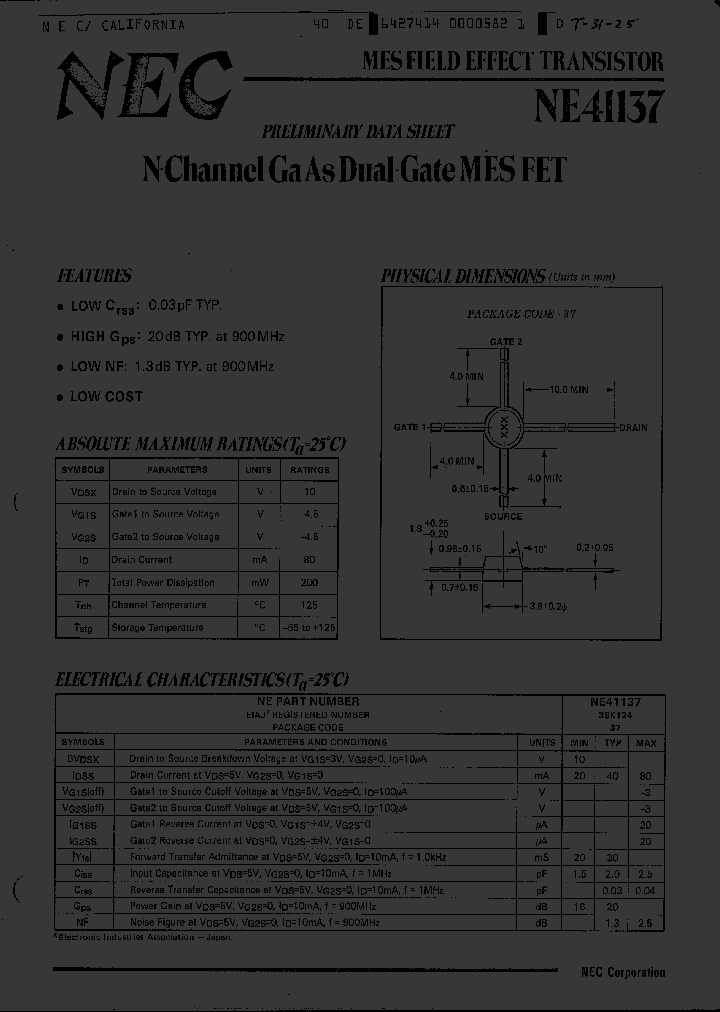 NE41137_1288256.PDF Datasheet