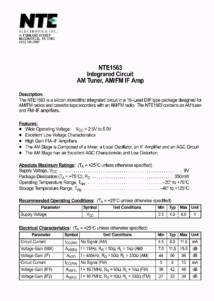 NTE1563_1290183.PDF Datasheet