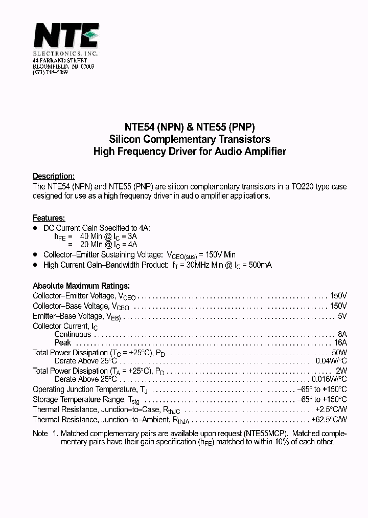 NTE55_1290984.PDF Datasheet