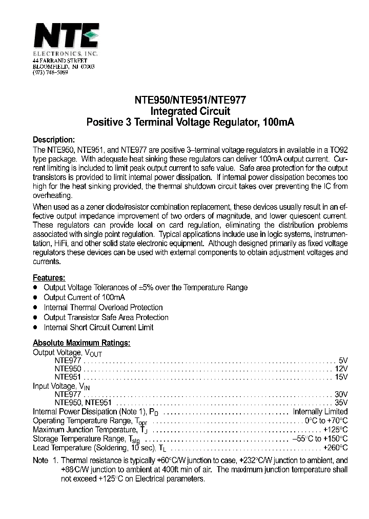 NTE977_1291430.PDF Datasheet