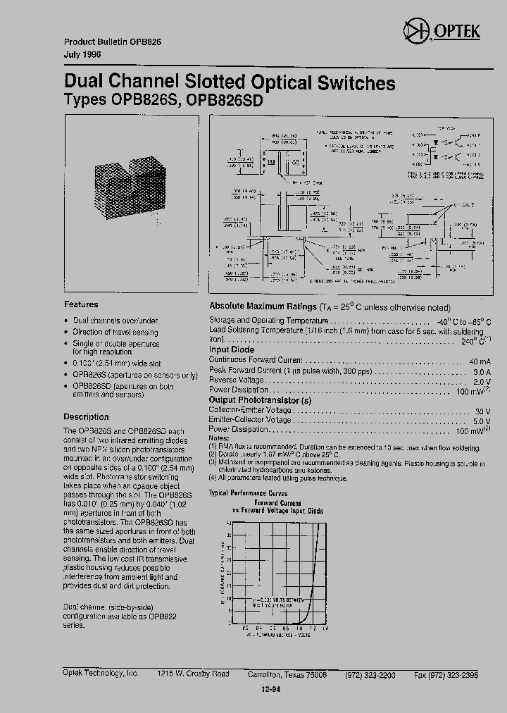 OPB826_1292385.PDF Datasheet