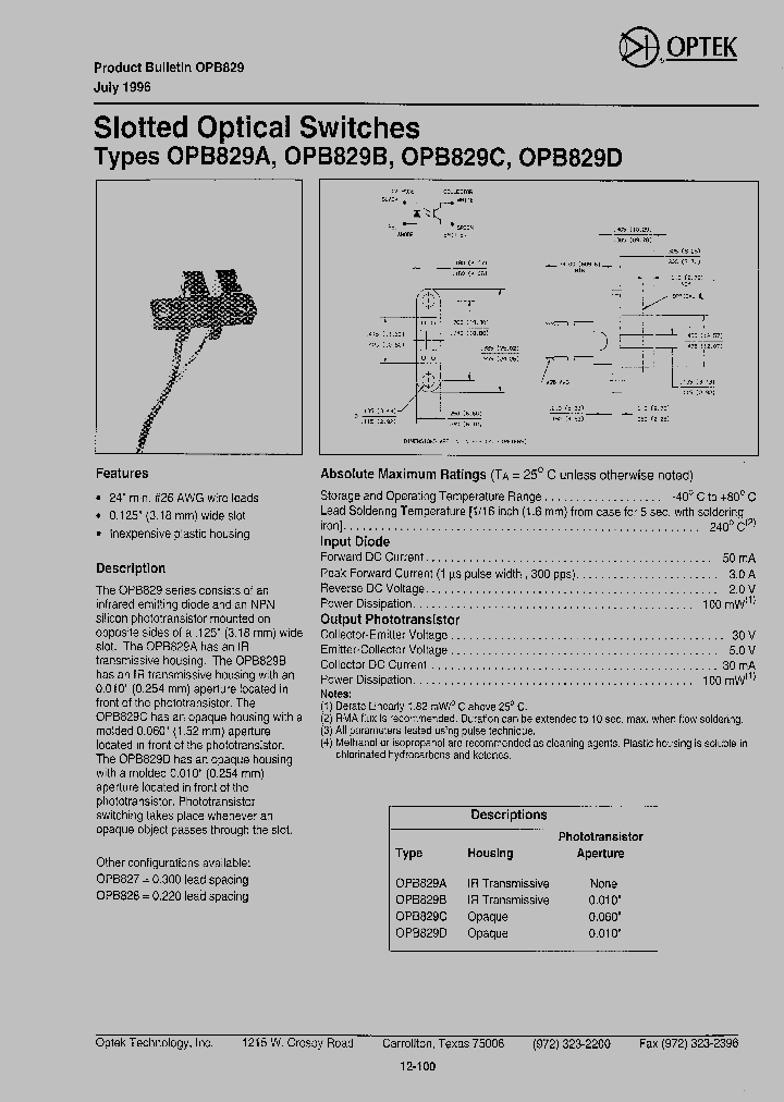 OPB829D_1292389.PDF Datasheet