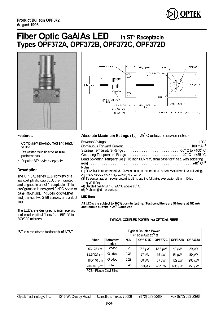 OPF372D_1292436.PDF Datasheet