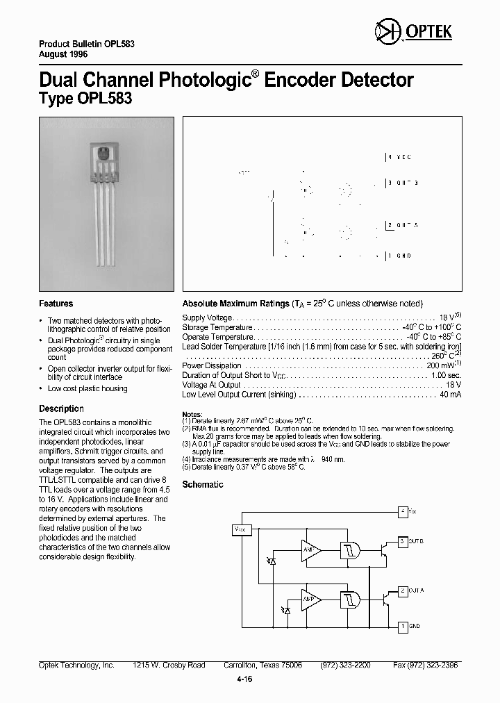 OPL583_1292482.PDF Datasheet
