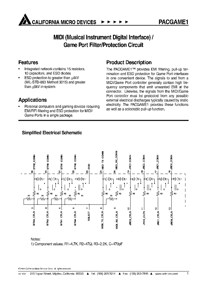 PACGAME1Q_1293493.PDF Datasheet