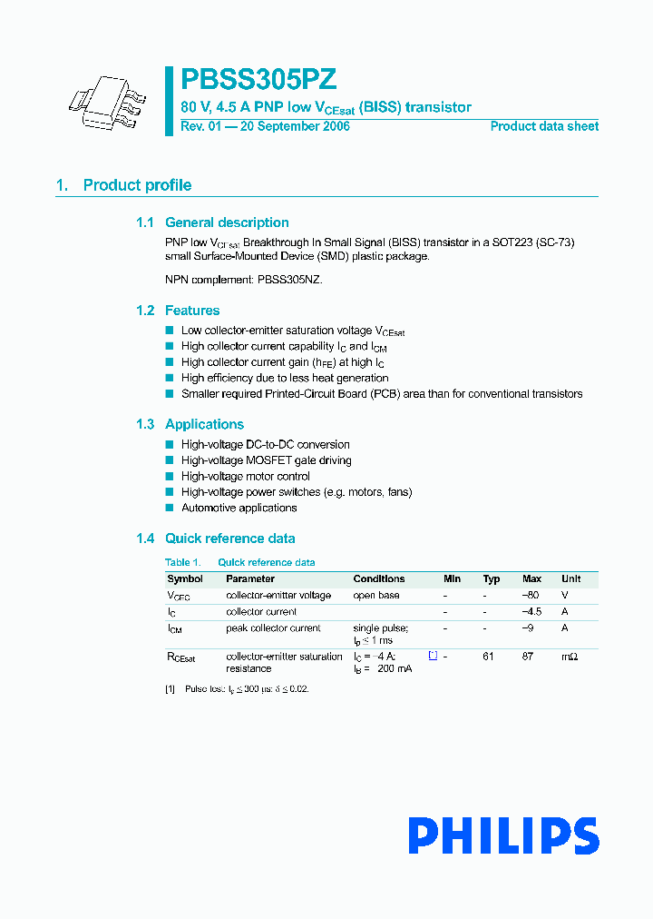 PBSS305PZ_1112424.PDF Datasheet