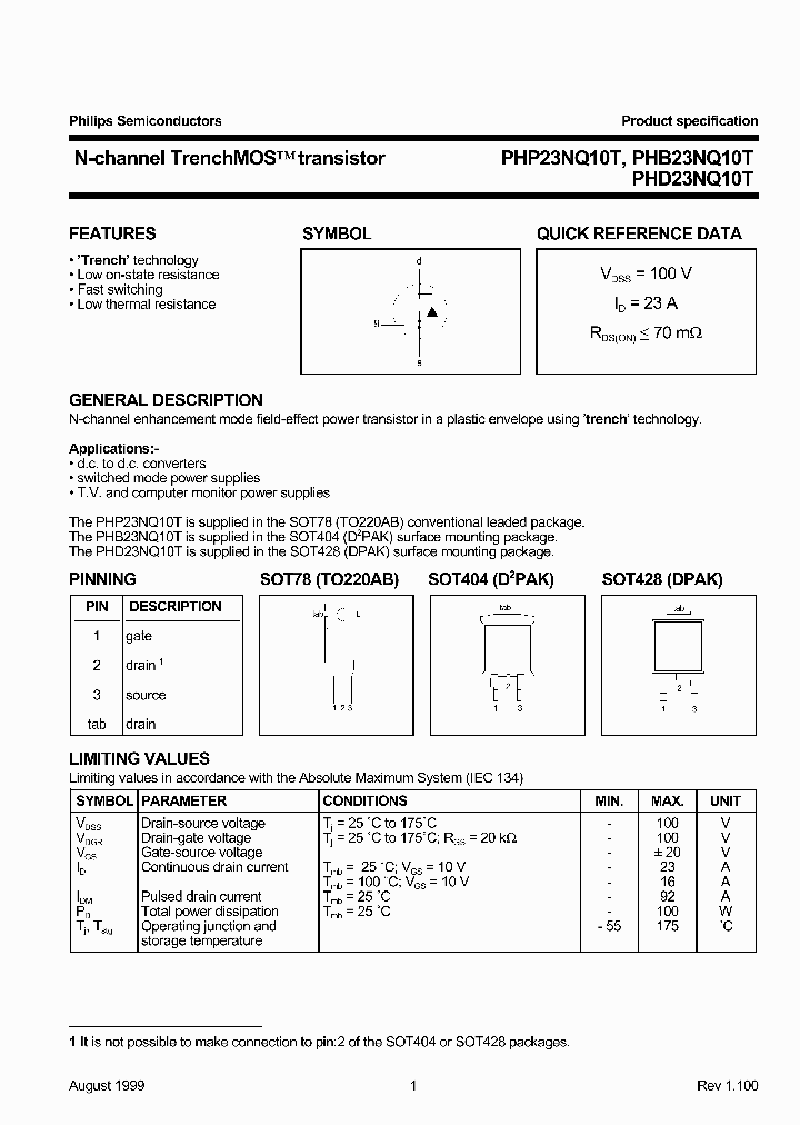 PHD23NQ10T_1140649.PDF Datasheet