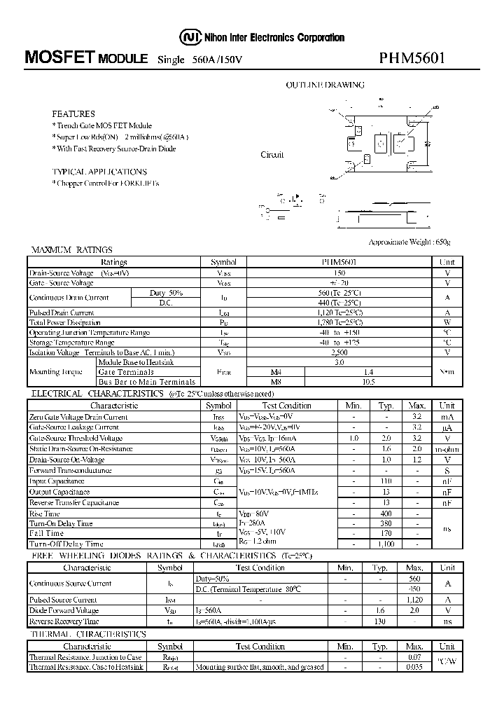 PHM5601_1295495.PDF Datasheet