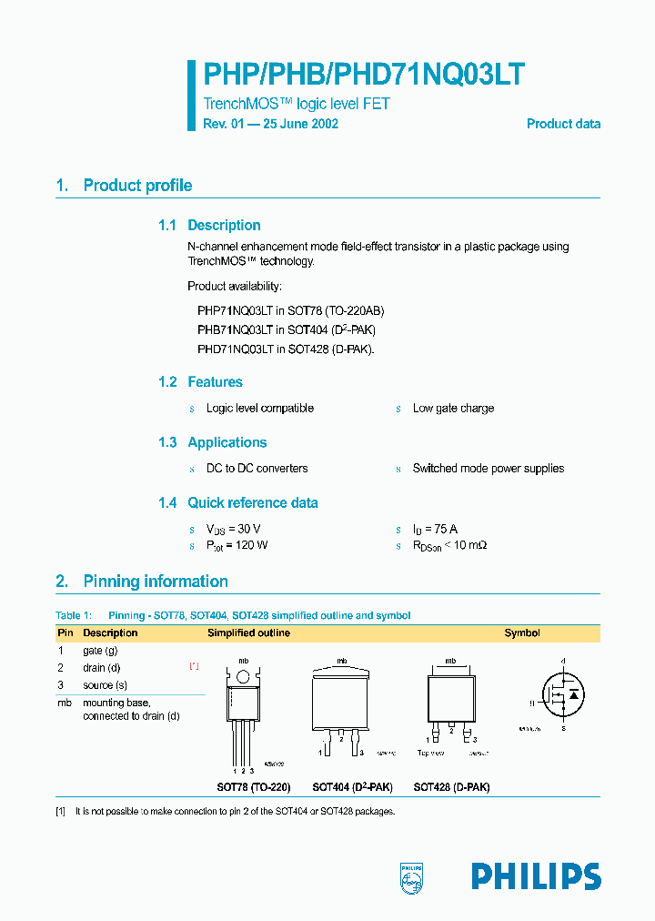 PHP71NQ03LT_1295621.PDF Datasheet