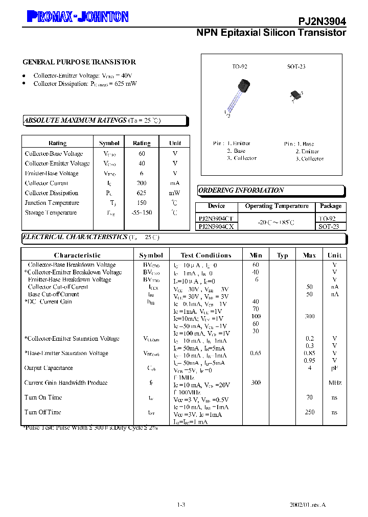 PJ2N3904CT_1090174.PDF Datasheet