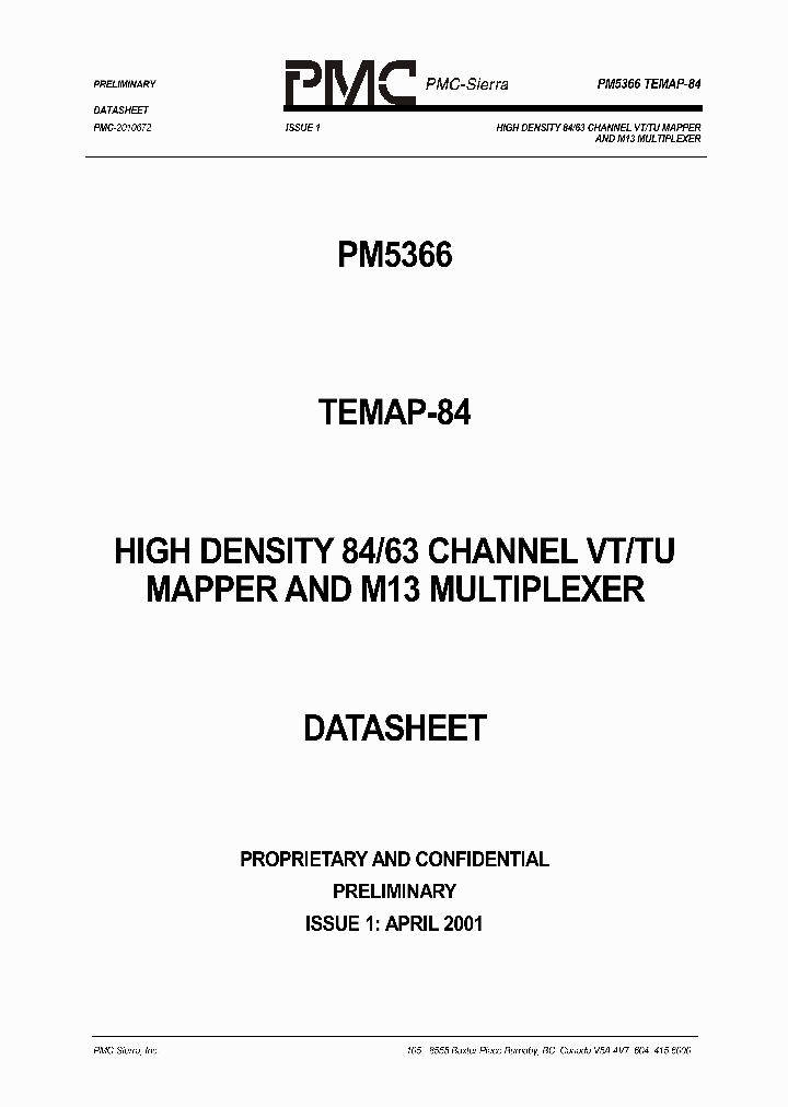 PM5366-PI_1296797.PDF Datasheet