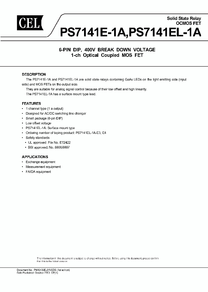 PS7141EL-1A-E4-A_1297668.PDF Datasheet