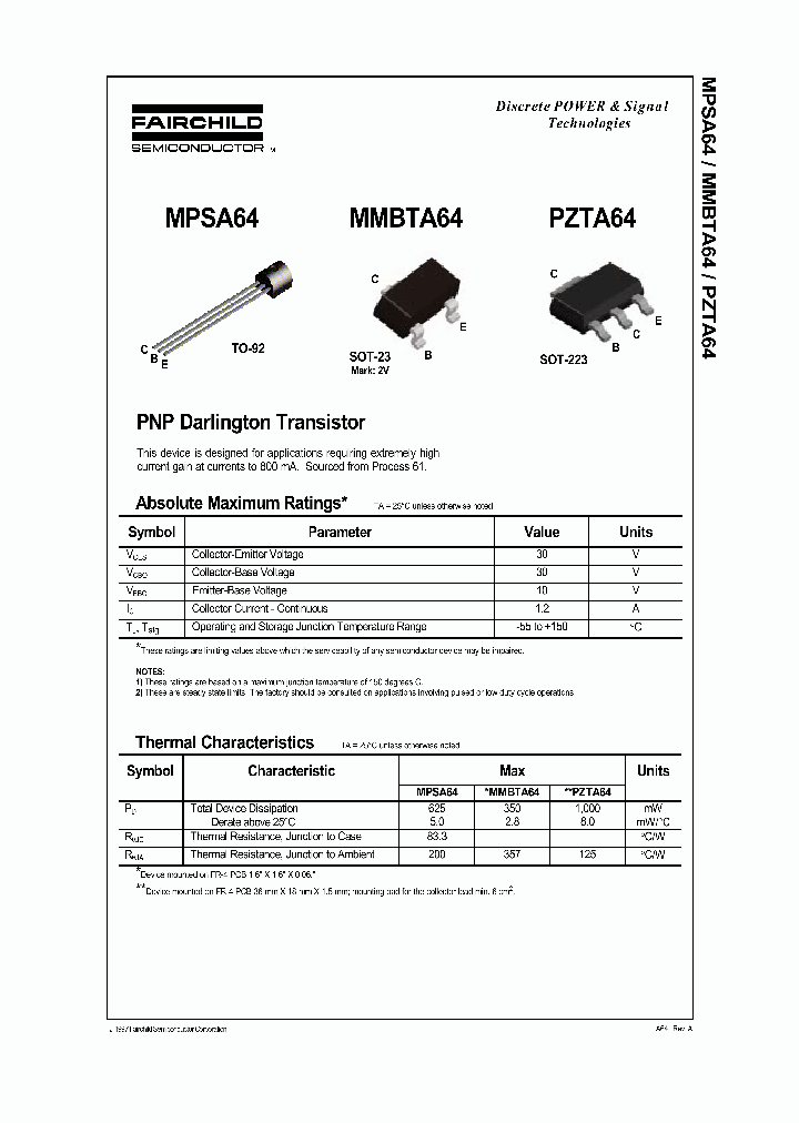 PZTA64_1298629.PDF Datasheet