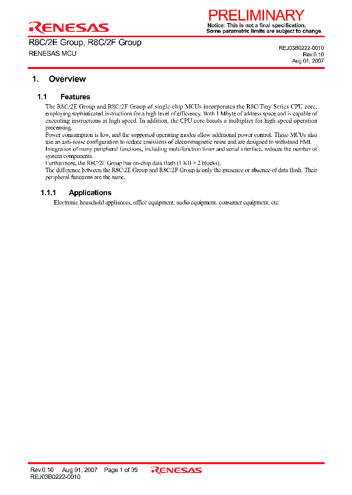 R8C2F_1300521.PDF Datasheet