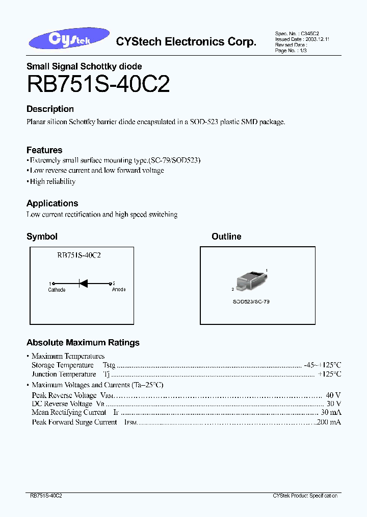 RB751S-40C2_1300792.PDF Datasheet
