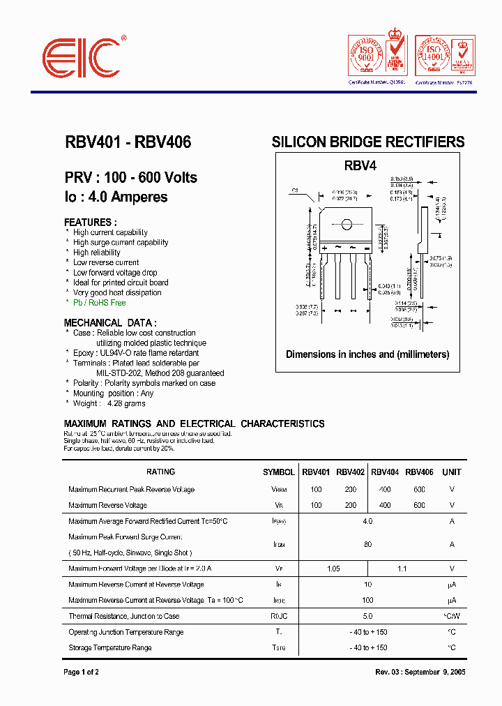 RBV401_1183865.PDF Datasheet