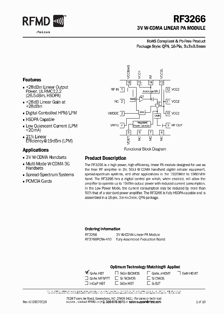 RF3266PCBA-410_1301450.PDF Datasheet