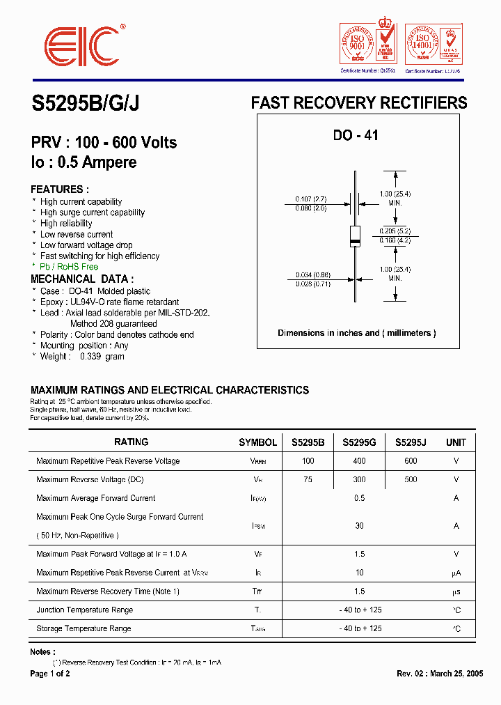 S5295J_1303924.PDF Datasheet