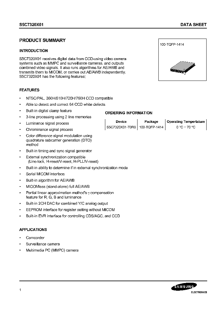 S5C7320X01_1059628.PDF Datasheet