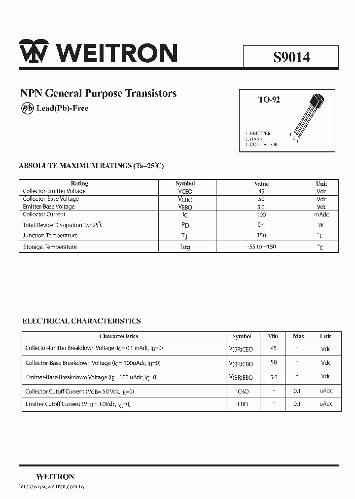 S9014_1304325.PDF Datasheet