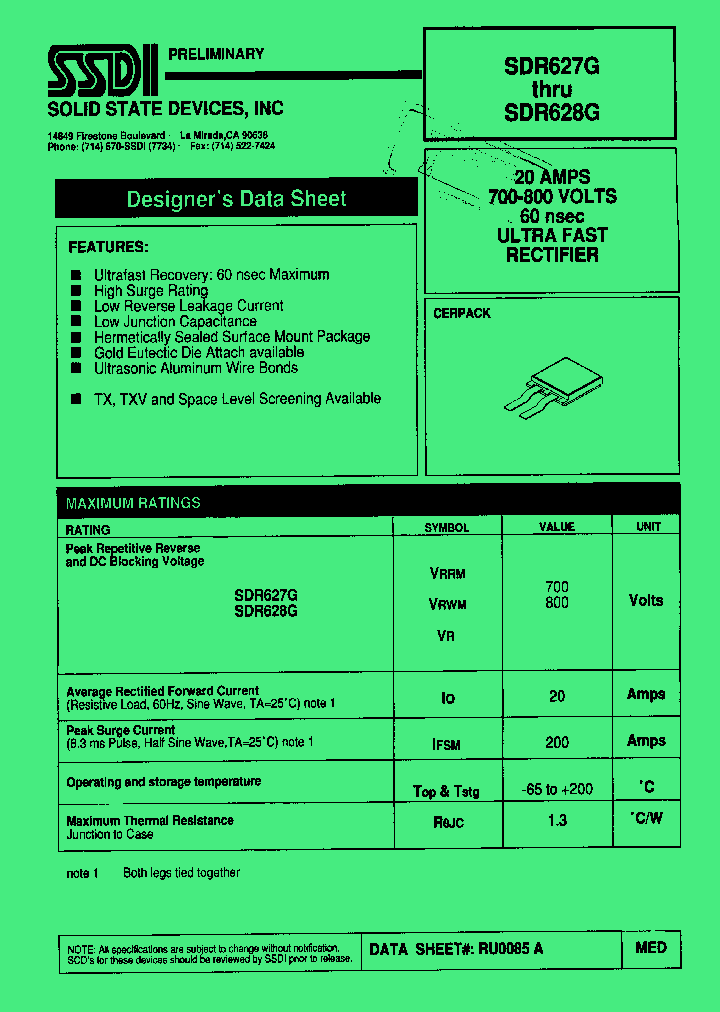 SDR628G_1306681.PDF Datasheet