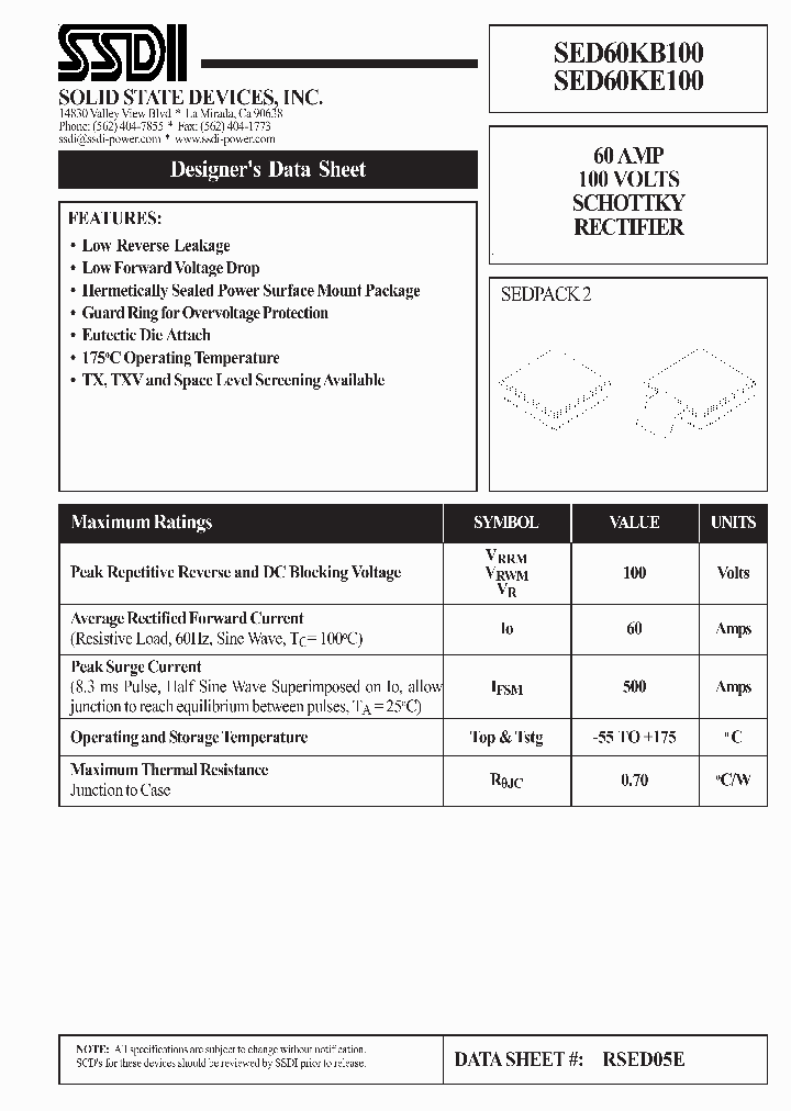 SED60KE100_1306886.PDF Datasheet