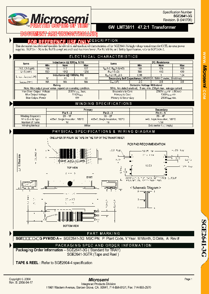 SGE2641-3GTR_1308151.PDF Datasheet