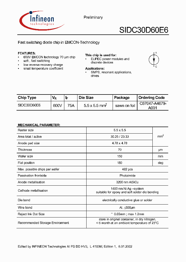 SIDC30D60E6_1309384.PDF Datasheet