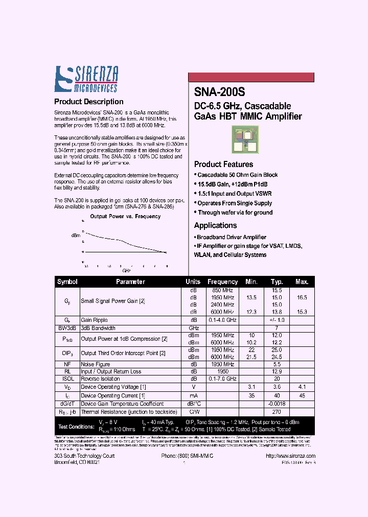 SNA-200S_1313964.PDF Datasheet