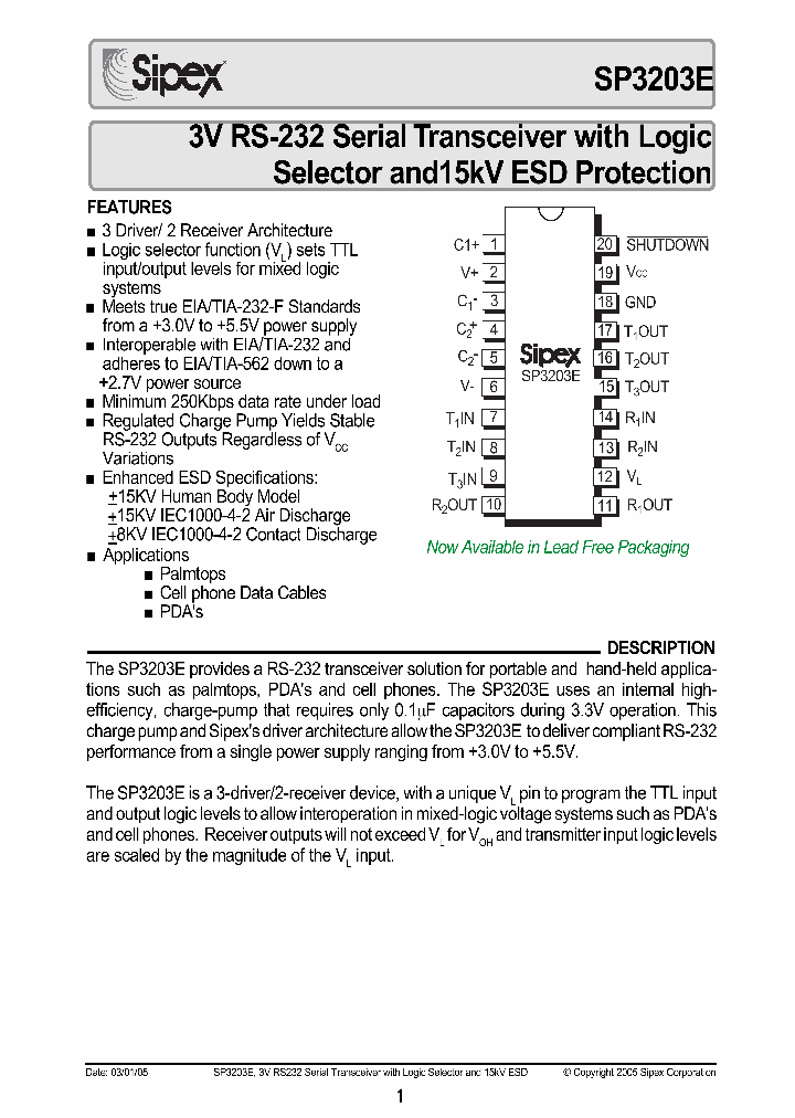 SP3203ECYTR_1054149.PDF Datasheet