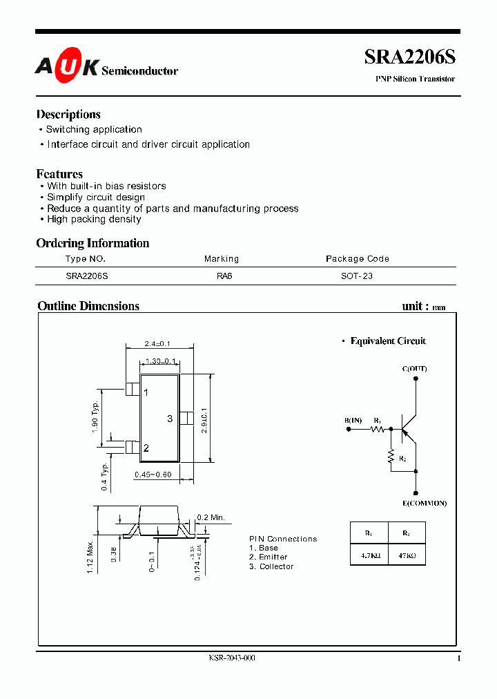 SRA2206S_1316160.PDF Datasheet