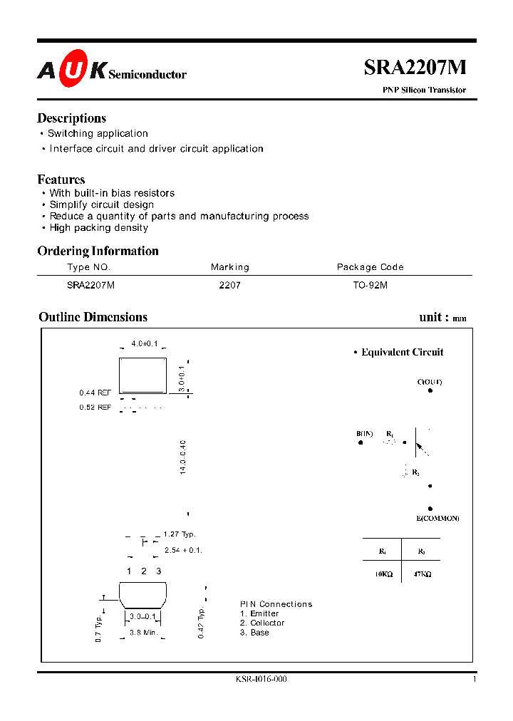 SRA2207M_1316168.PDF Datasheet