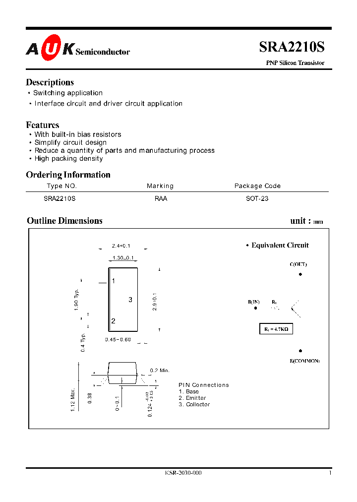 SRA2210S_1316179.PDF Datasheet