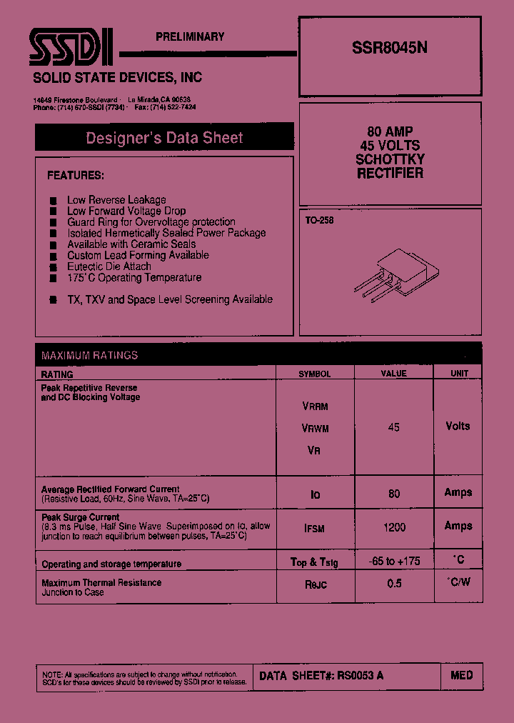 SSR8045N_1316937.PDF Datasheet