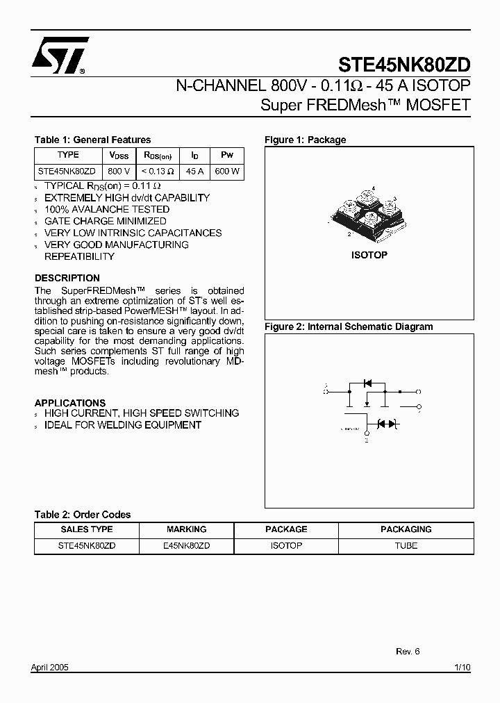 STE45NK80ZD_1318161.PDF Datasheet