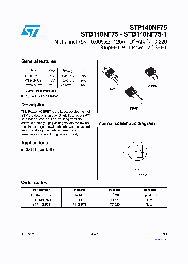 STP140NF75_1318865.PDF Datasheet