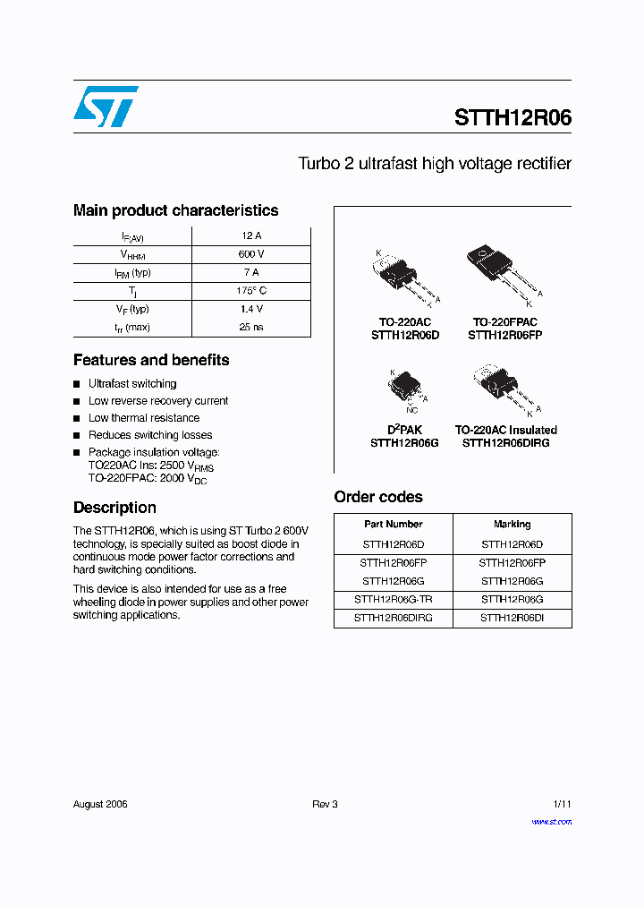 STTH12R06G-TR_1319452.PDF Datasheet